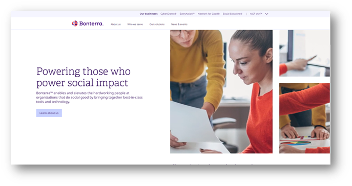 Bonterra, the best nonprofit CRM for flexible organizations.